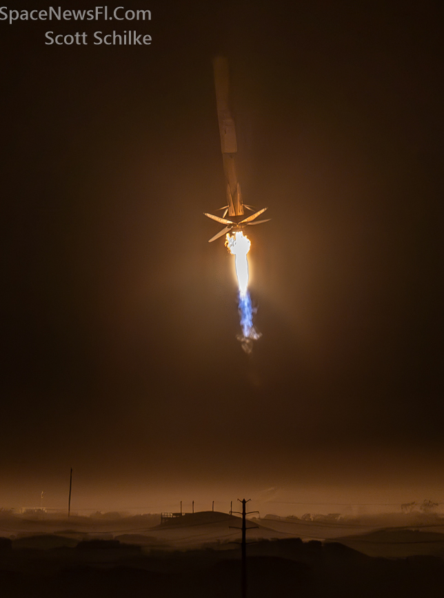 SpaceX Falcon 9 New First Stage B-1083-1 Landing LZ-1 After NASA Crew 8